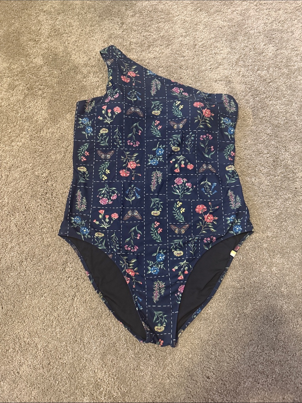 Summersalt Deep Sea Blooming Botanicals Sidestroke One-Piece. Size: 14